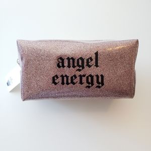 Pink glitter makeup bag